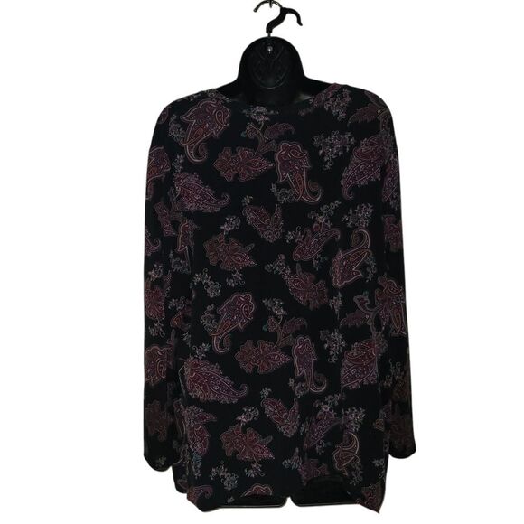 White Stag Black And Purple Blouse - Picture 2 of 4